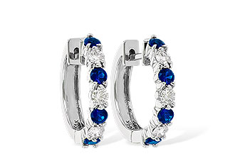 C028-57383: EARRINGS .64 SAPP 1.05 TGW