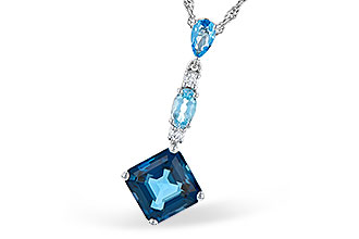 E300-39219: NECK 2.95 TW BLUE TOPAZ 3.00 TGW