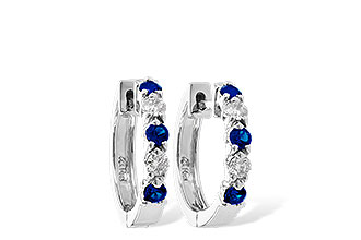 F028-57383: EARRINGS .33 SAPP .52 TGW