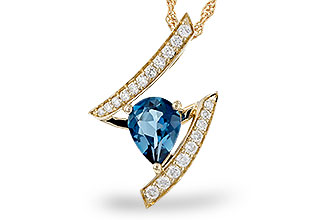 H302-19210: NECK 1.04 LONDON BLUE TOPAZ 1.23 TGW (8x6MM)