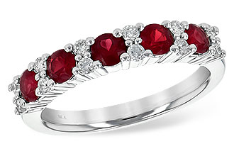 K217-64719: LDS WED RG .88 RUBY 1.12 TGW