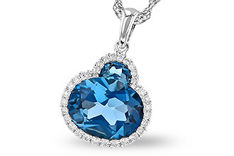 L300-42891: NECK 2.86 LONDON BLUE TOPAZ 3.00 TGW (10X8 OVAL)